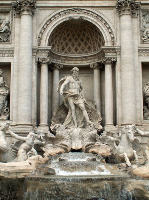 Trevi,  Fontanas,  Roma,  Italy,  Fontana,  Neptunus,  Trevi Brunnen,  Trevi Fontano Neptūno Skulptūra