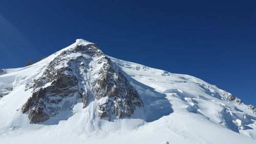 Triangle Du Tacul, Mont Blanc Du Tacul, Aukšti Kalnai, Chamonix, Mont Blanc Group, Kalnai, Alpių, Aukščiausiojo Lygio Susitikimas, Sniegas, Aukštas, Kraštovaizdis, France, Žiemą, Alpinizmas, Šaltas