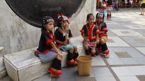 Tribal, Chiang Mai Tailandas, Tailandas, Kultūra, Lady, Turizmas, Mielas, Suknelė, Vaikai, Mergaitės