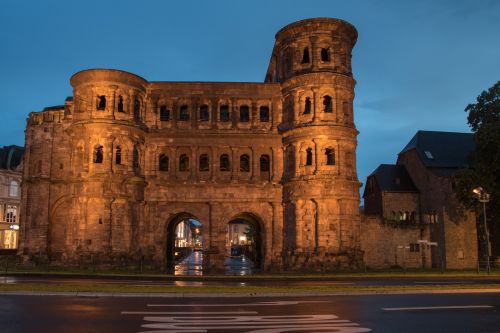 Trier, Porta Nigra, Romėnų, Abendstimmung, Miesto Vartai, Architektūra, Senovinis