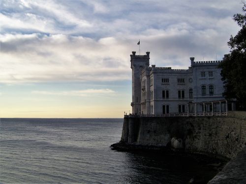 Trieste, Miramare Pilis, Jūra, Kraštovaizdis, Italy, Habsburgai