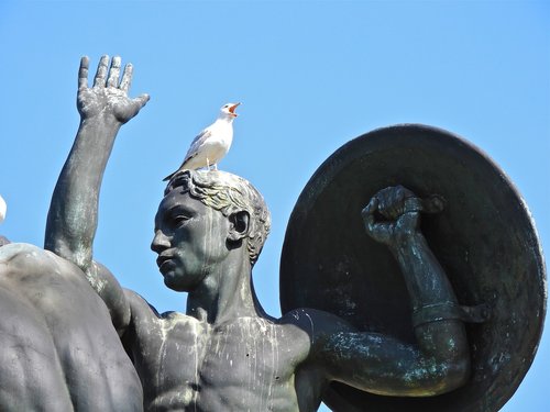 Triestas,  Bronzos,  Žuvėdra,  Skulptūra,  Memorial,  Kultūra,  Architektūra,  Paminklas,  Italija