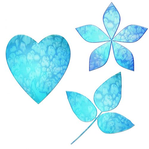 Širdis,  Gėlė,  Lapai,  Mėlynas,  Trio Klipas # 1