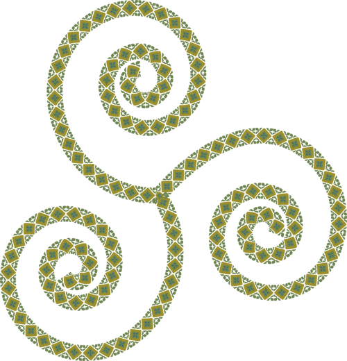Triskell, Simbolis, Keltų, Logotipas, Geometrinis, Žalias, Triskele, Nemokama Vektorinė Grafika