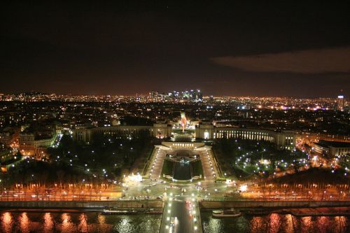 Trocadero, Paris, Naktis