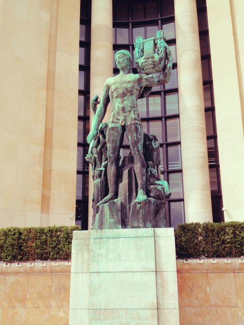Trocadero, Paris, France, Paminklas, Statula, Bronza