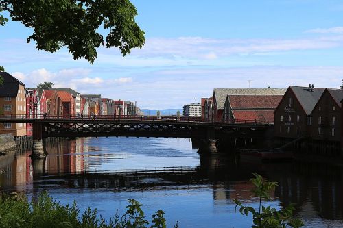 Trondheimas, Upė, Tiltas, Architektūra, Atmosfera