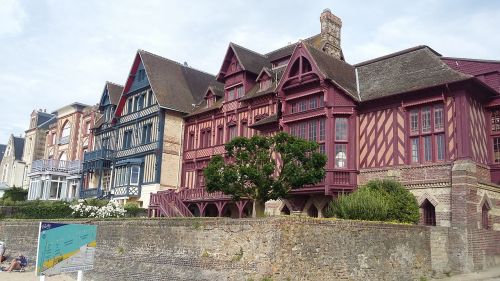 Trouville-Sur-Mer, France, Normandija, Architektūra, Spalvinga, Pastatai, Namai