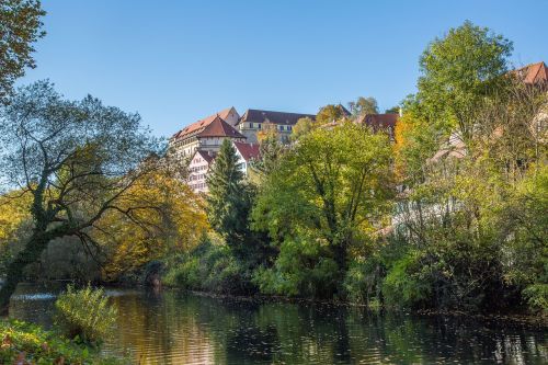 Tübingen, Pilis Hohentübingen, Neckar Priekyje, Neckar, Universitetinis Miestas