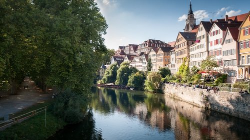 Tübingen,  Neckar,  Architektūra,  Upė,  Metai,  Kelionė