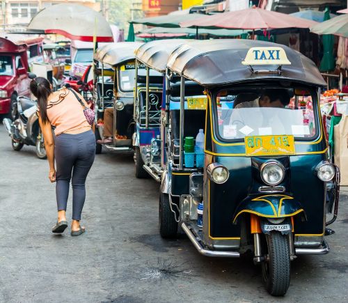 Tuk Tuk, Taksi, Warorot Rinka, Chiang Mai, Šiaurės Tailandas