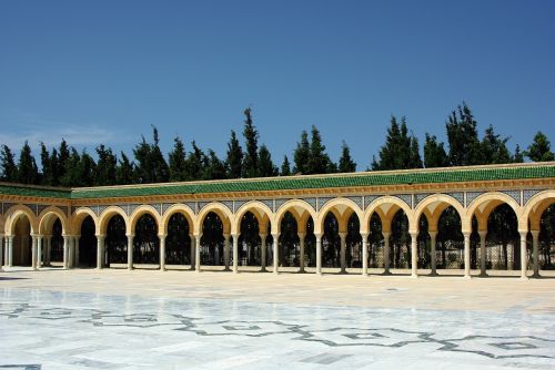 Tunisas, Monastiras, Mauzoliejus, Arcade, Stulpeliai, Marmuras, Spalva, Esplanade