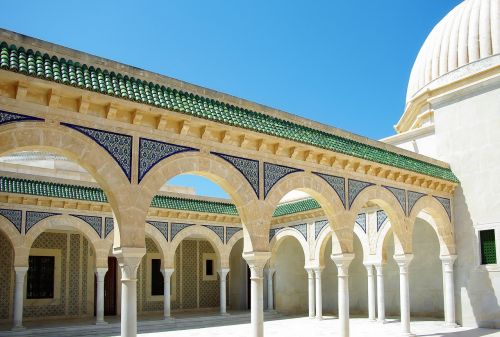 Tunisas, Monastiras, Arcade, Kupolas, Mauzoliejus, Stulpeliai, Paminklas, Architektūra, Paveldas