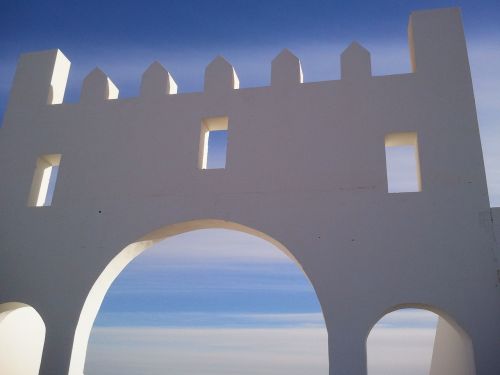 Tunisas, Tozeur, Dykuma, Sahara, Wgite, Pastatas, Arka, Architektūra