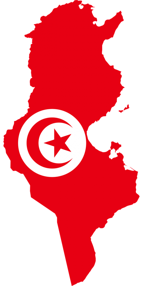 Tunisas, Vėliava, Žemėlapis, Geografija, Kontūrai, Afrika, Šalis, Tauta, Sienos, Svg, Figūra, Nemokama Vektorinė Grafika