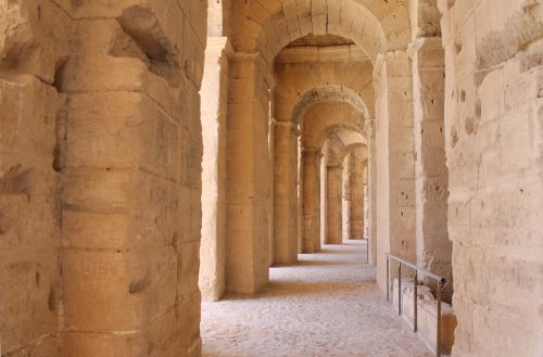 Tunisas, El Jem, Amfiteatras, Griuvėsiai, Romėnų Griuvėsiai, Senovės, Istorinis, Senoviniai Pastatai, Architektūra, Turizmas, Rodyti Vietą, Senovė, Istorinė Architektūra, Romėnų