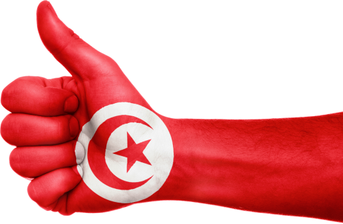 Tunisas, Vėliava, Ranka, Nacionalinis, Pirštai, Patriotinis, Patriotizmas, Afrika, Nykščiai Aukštyn, Gestas