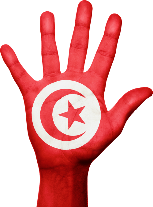 Tunisas, Vėliava, Ranka, Nacionalinis, Pirštai, Patriotinis, Patriotizmas, Afrika, Gestas