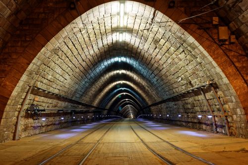Tunelis, Naktinis Tunelis, Kolegija, Bėgiai, Tramvajaus Tramvajaus, Bratislava, Tuščias Tunelis