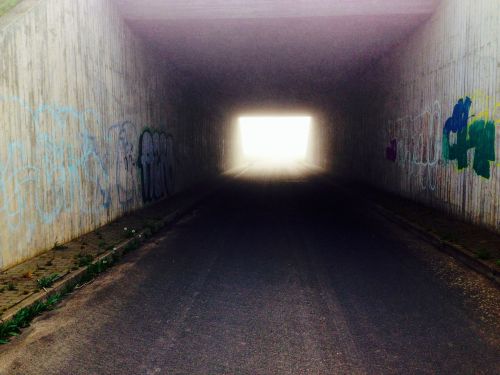 Tunelis, Grafiti, Šviesa, Kelias, Grunge