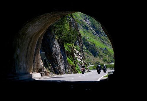 Tunelis,  Kelias,  Apsauga,  Tamsi,  Alpių,  Motociklai