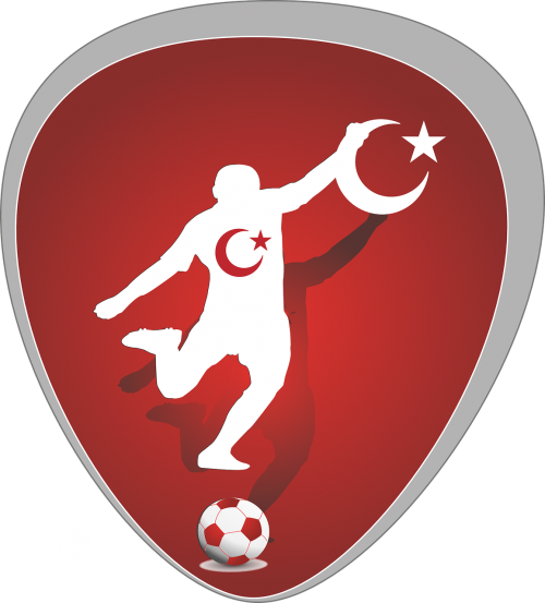 Turkija, Sportas, Logotipas, Padidėjo, Futbolas, Nemokama Vektorinė Grafika