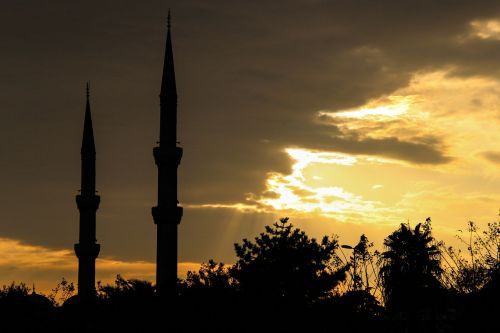 Turkija, Istanbulas, Mečetė, Mėlyna Mečetė, Tikėjimas, Musulmonas, Saulėlydis, Minaretai, Minaretas