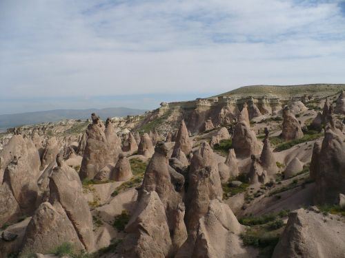 Turkija, Cappadocia, Kraštovaizdis, Fėjų Dūmtraukiai, Akmenys, Rytus