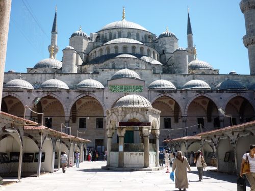 Turkija, Istanbulas, Kraštovaizdis, Mečetė, Mėlyna Mečetė
