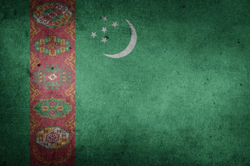 Turkmėnistanas, Vėliava, Grunge, Asija, Tautinė Vėliava