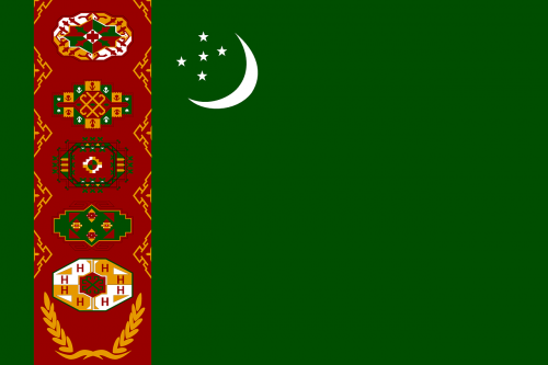 Turkmėnistanas, Vėliava, Nacionalinis, Piktograma, Ženklas, Simbolis, Tauta, Šalis, Patriotizmas, Nemokama Vektorinė Grafika
