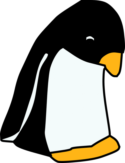 Tux, Pingvinas, Linux, Paukštis, Liūdnas, Gyvūnas, Nemokama Vektorinė Grafika