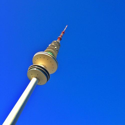 Tv Bokštas, Architektūra, Heinrich Hertz Bokštas, Hamburgas, Mėlynas, Dangaus Technologija