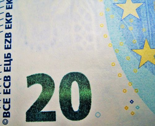 Dvylika Eurų, Išsamiai, Smaragdas Sumokėtas, Nauji Dvidešimtieji, Priekinė Pusė, Dolerio Kupiūra, 20, Valiuta, Euras, Finansai, Banknotas, Sąskaitą, Popieriniai Pinigai, Pinigai, Pastaba, Dvidešimt, Naujas, Pinigai Ir Pinigų Ekvivalentai, Saugumo Funkcija, 20 Eurų