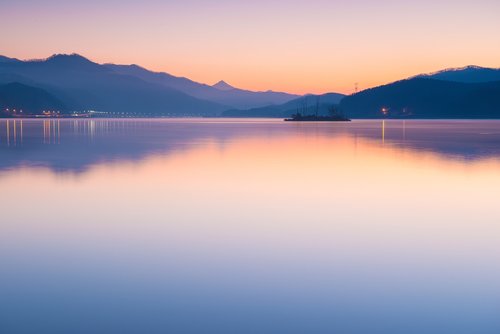 Dviejų Aukščio Vandens,  Dawn,  Sunrise,  Misty Rytą,  Šiaurės Han Upė,  Upė,  Pobūdį,  Yangpyeong