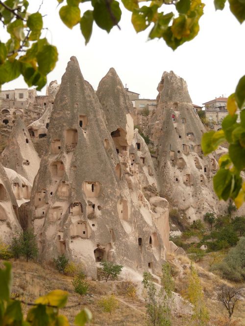 Uchisar, Cappadocia, Nevşehir, Turkija, Roko Butai, Gyvenamieji Namai, Tufa Butas