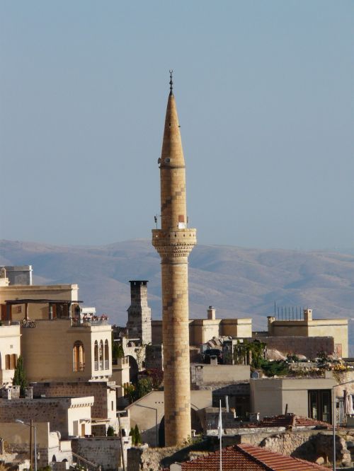 Uchisar, Minaretas, Mečetė, Miestas, Apartamentai, Architektūra