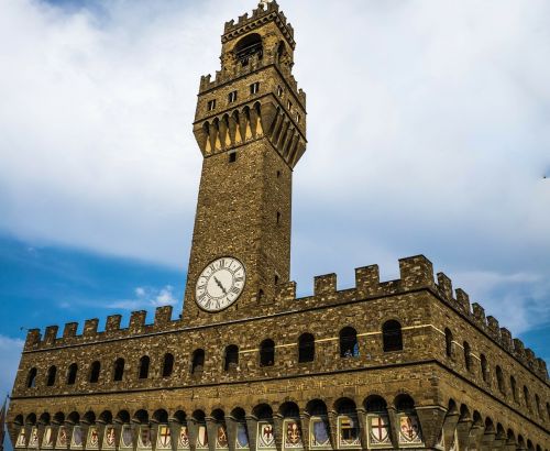 Uffizi Bokštas, Florencija, Italy, Piazza Della Signoria, Architektūra, Bažnyčia, Tvirtovė, Pilis