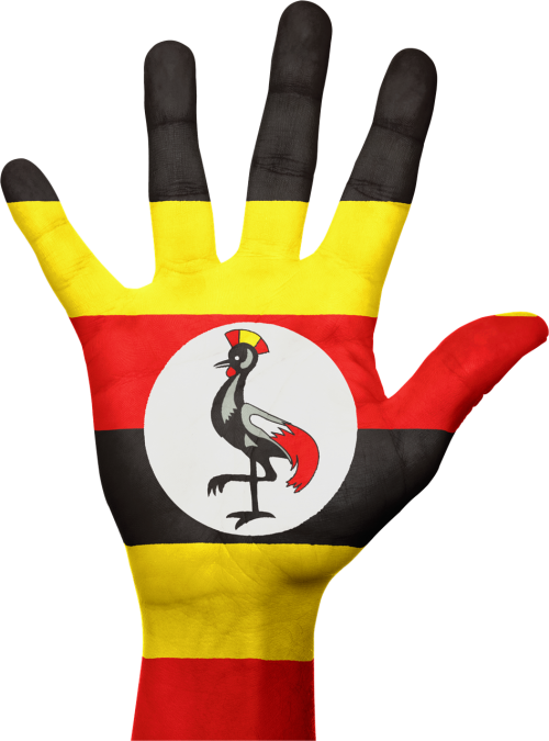 Uganda, Ranka, Vėliava, Patriotinis, Patriotizmas, Ženklas, Simbolis, Afrika