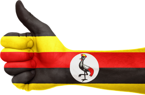 Uganda, Ranka, Vėliava, Patriotinis, Patriotizmas, Ženklas, Simbolis, Afrika, Nykščiai Aukštyn