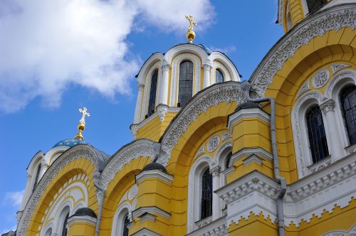 Ukraina, Kiev, Bažnyčia, Vladimiro Katedra, Katedra, Architektūra, Krikščionybė
