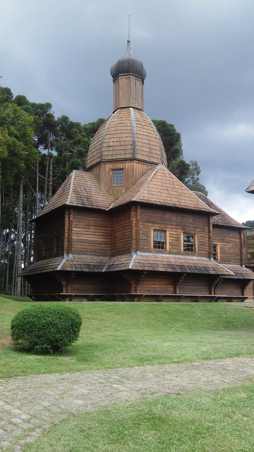 Ukrainiečių Bažnyčia,  Curitiba,  Statyba,  Mediena,  Kultūra