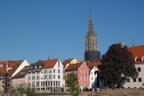 Ulm, Miestas, Miesto Vaizdas, Ulmi Katedra, Pastatas, Architektūra, Namai