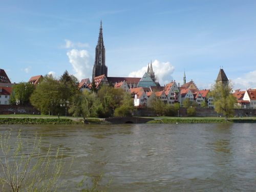 Ulm, Danube, Upė, Dangus, Mėlynas, Münsteris