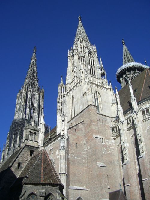Ulmi Katedra, Pastatas, Bažnyčia, Gotika, Architektūra, Bokštas, Bokštas, Ulm, Dangus, Mėlynas, Valentino Koplyčia