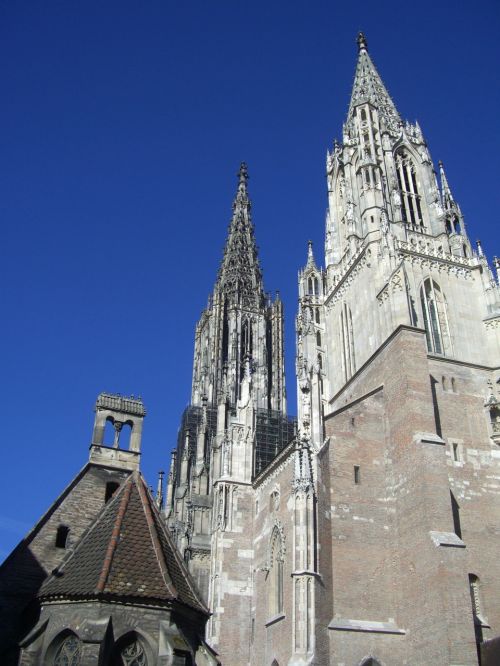 Ulmi Katedra, Pastatas, Bažnyčia, Gotika, Architektūra, Bokštas, Bokštas, Ulm, Valentino Koplyčia, Dangus, Mėlynas