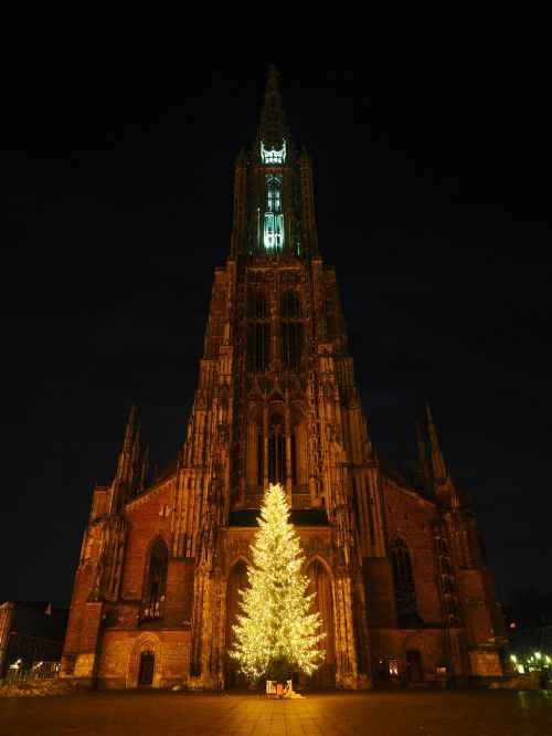 Ulmi Katedra, Ulm, Kalėdos, Žibintai, Apšvietimas