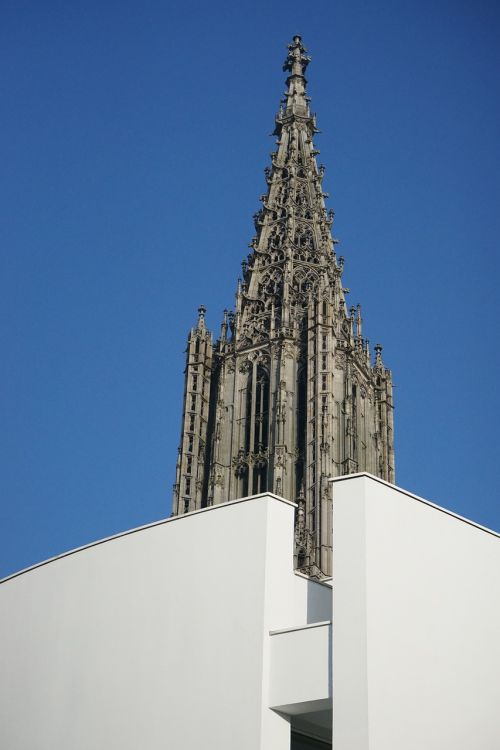 Ukmergė, Münsteris, Pastatas, Architektūra, Bokštas, Miesto Namas, Townhouse Ulm, Richard Meier