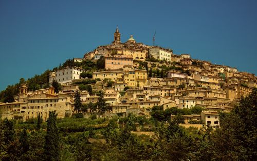Umbria, Trevi, Valnerina, Perugia, Kraštovaizdis, Šalis, Vaizdas, Italy