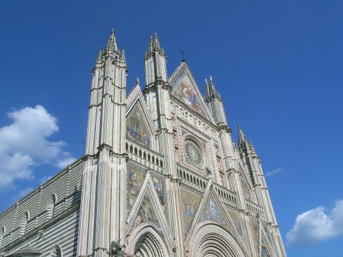 Umbria, Orvieto, Italy, Duomo, Fasadas, Architektūra, Menas, Paminklas, Turizmas